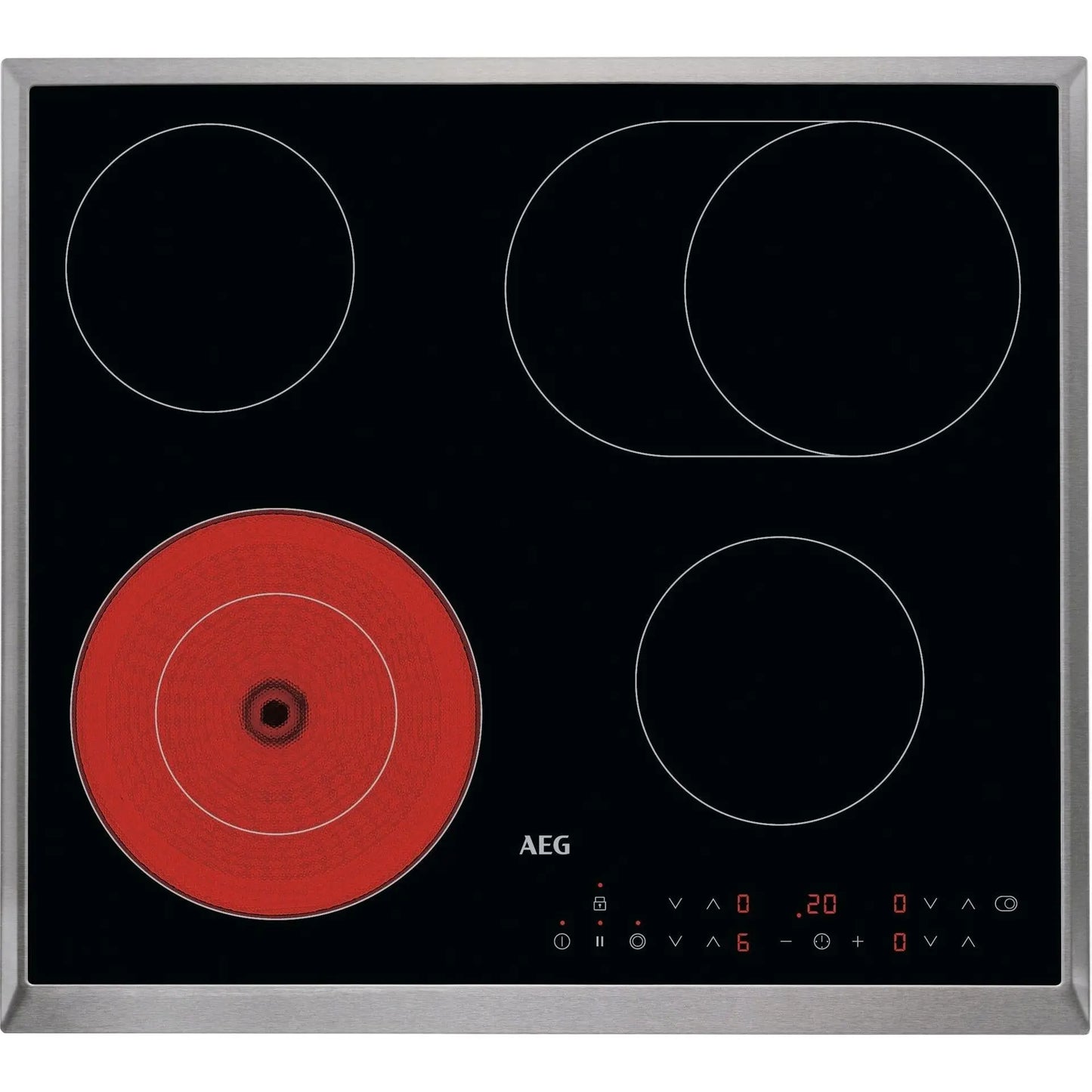 AEG HK634060XB - Zwart - Geïntegreerd - 60 cm - Keramisch - Glaskeramisch - 4 zone(s)