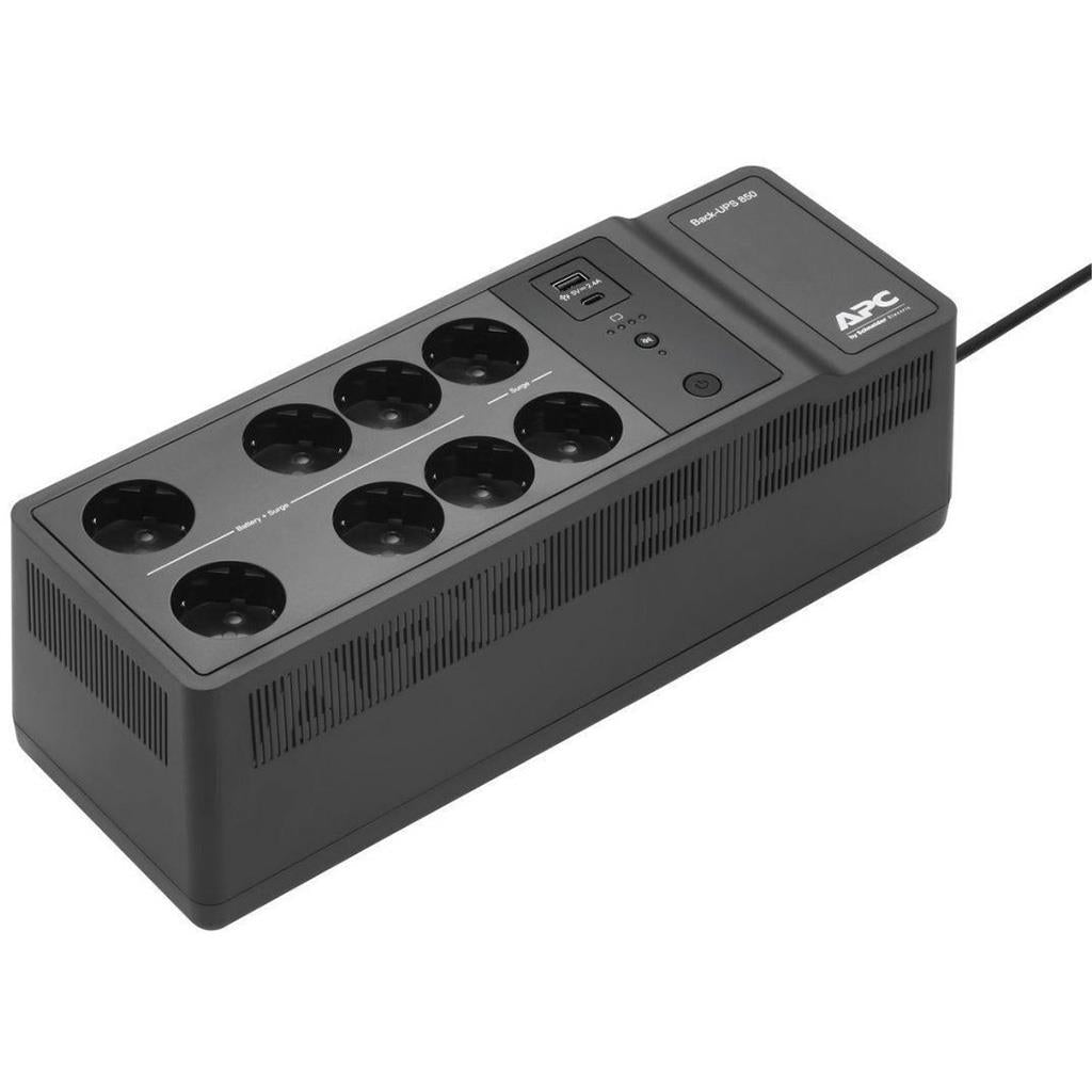 APC Back-UPS BE850G2-GR - USV 8x Schuko - 850VA - 2 USB-Ladegeräte - 1 USB-Datenanschluss - Standby (Offline) - 0,85 kVA - 520 W - Sine - 220 V - 230 V