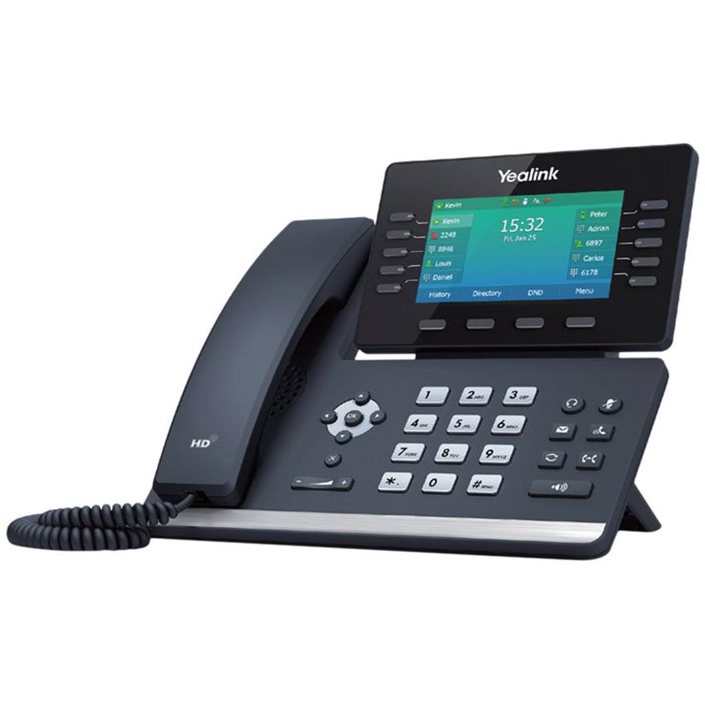 Yealink SIP-T54W - IP-Telefon - Schwarz - Kabelgebundenes Mobilteil - Tisch/Wand - Im Band - Out-of band - SIP-Info - 10 Zeilen