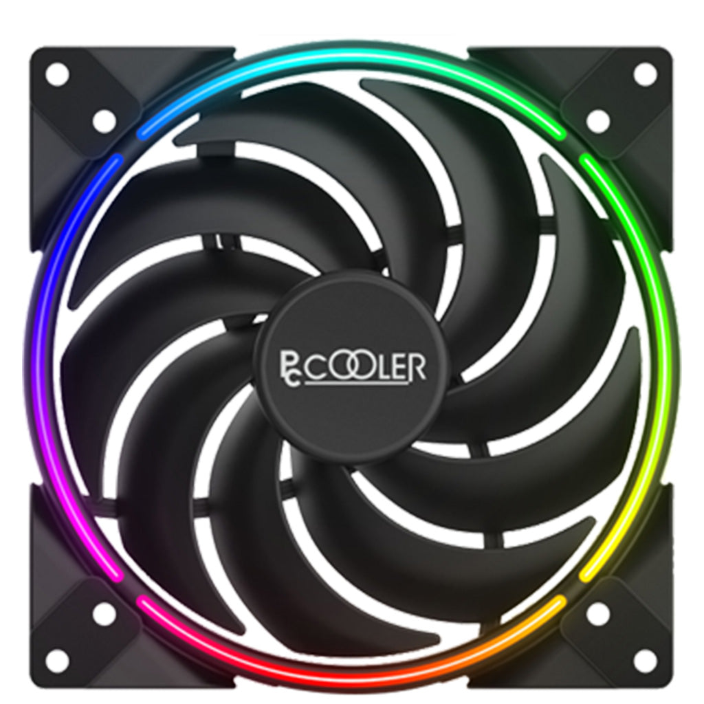 PCCOOLER Corona 140mm FRGB Gehäuselüfter mit RGB LEDs - CORONA-MAX-FRGB - 6940526104636 - Brocon Shop