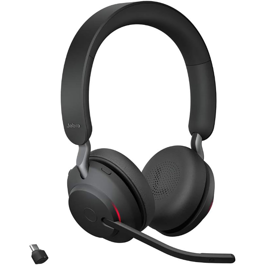 Jabra Evolve2 65 UC Stereo headset with USB-C connection and wireless Bluetooth technology