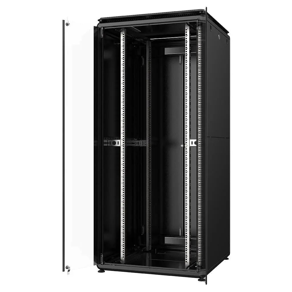 Rockstable PL 19" 42HE 800x800 - Intuitive design with perforated doors and adjustable features for optimal equipment storage.
