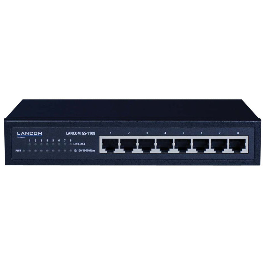 Lancom GS-1108 - Switch - 8 x 10/100/1000 - Desktop - 61457 - 4044144614576