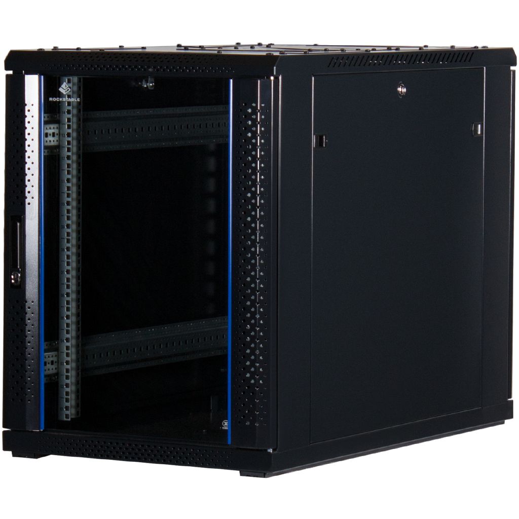 Rockstable 19 Zoll Serverschrank | Netzwerkschrank 12HE 600x1000x637mm (BxTxH) | RS19-6012PP | perforierte Tür - RS19-6012PP - 4260714310659