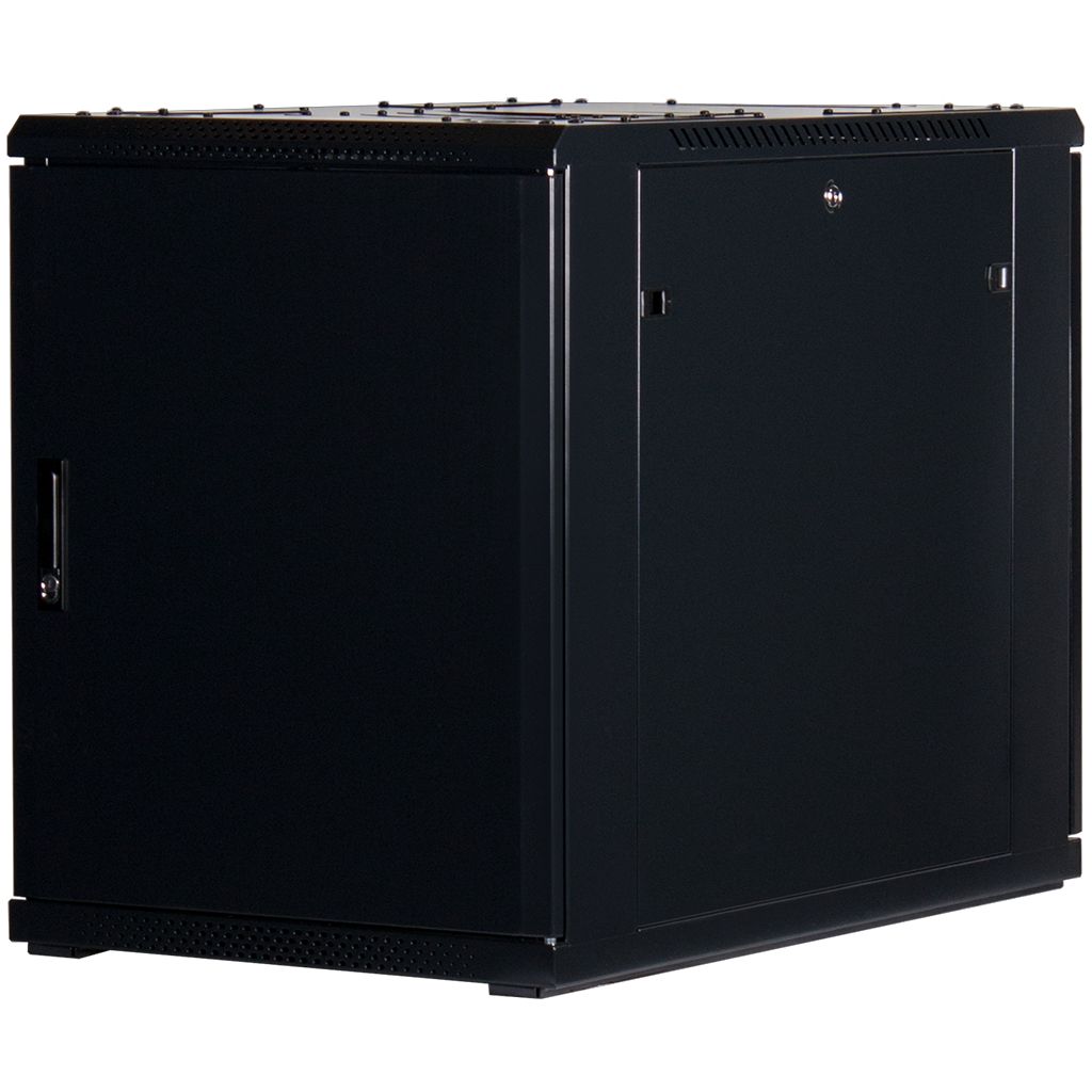 Rockstable 19 Zoll Serverschrank | Netzwerkschrank 12HE 600x1000x637mm (BxTxH) | RS19-6012PP | perforierte Tür - RS19-6012PP - 4260714310659