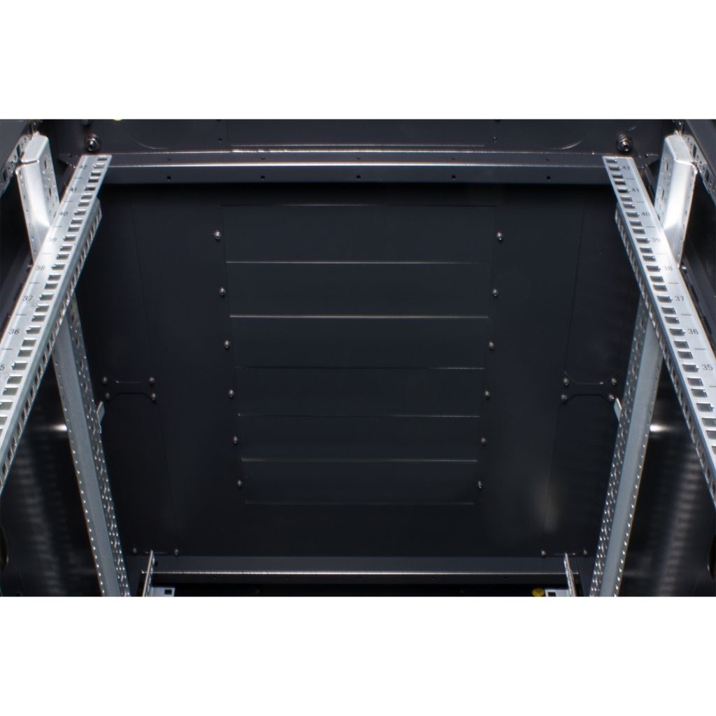 Rockstable 19 Zoll Serverschrank | Netzwerkschrank 12HE 600x1000x637mm (BxTxH) | RS19-6012PP | perforierte Tür - RS19-6012PP - 4260714310659