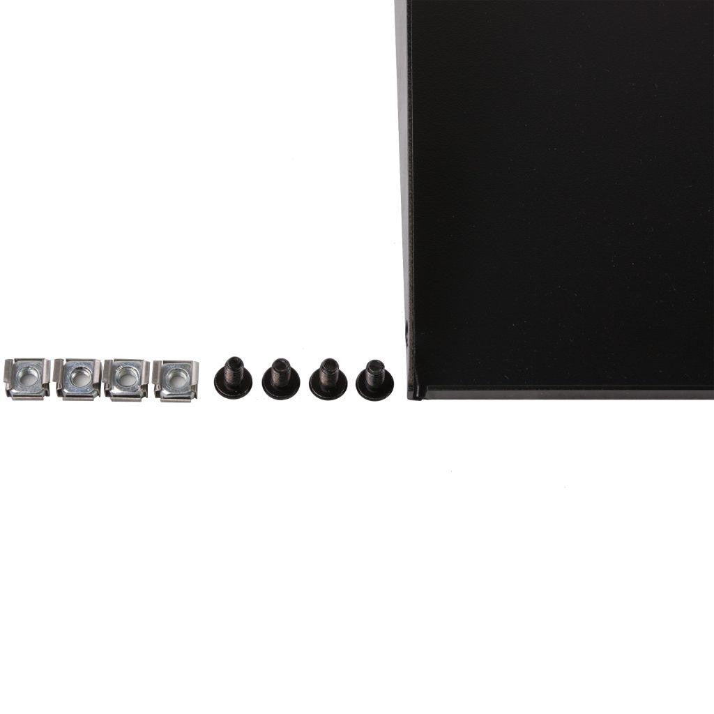 Rockstable 2 HE 19" Fachboden - Regalboden - Schwarz - Stahl - 20 kg - 2U - Oval