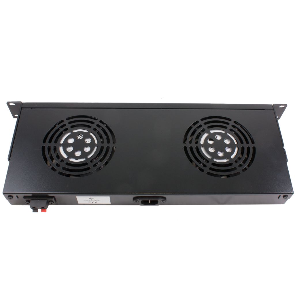 Rockstable 1 HE 19 Zoll Lüftereinheit | 2 Lüfter, Temperaturgesteuert - Brocon Shop