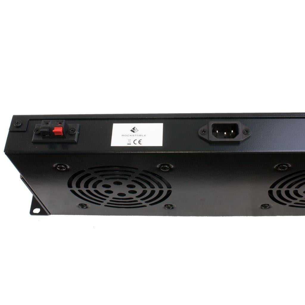 Rockstable 1 HE 19 Zoll Lüftereinheit | 2 Lüfter, Temperaturgesteuert