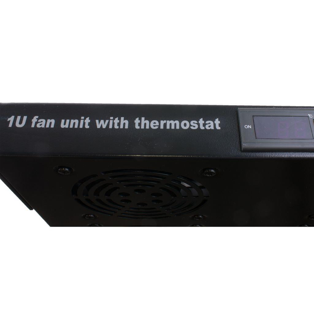 Rockstable 1 HE 19 Zoll Lüftereinheit | 4 Lüfter, Temperaturgesteuert