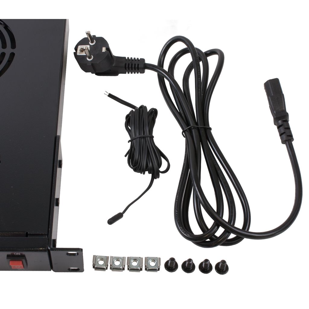 Rockstable 1 HE 19 Zoll Lüftereinheit | 4 Lüfter, Temperaturgesteuert - RS19-FT1U4TM - 4260714311175