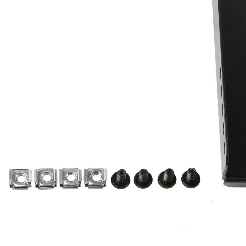Rockstable 1 HE 19" Schwerlast Fachboden - Regalboden - Schwarz - SPCC - Stahl - 60 kg - 1U - Oval