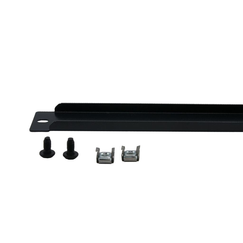 Rockstable 1 HE 19" Abdeckplatte - Regal-Abdeckung - Schwarz - SPCC - Stahl - 1U - Oval - 48,3 cm (19 Zoll)