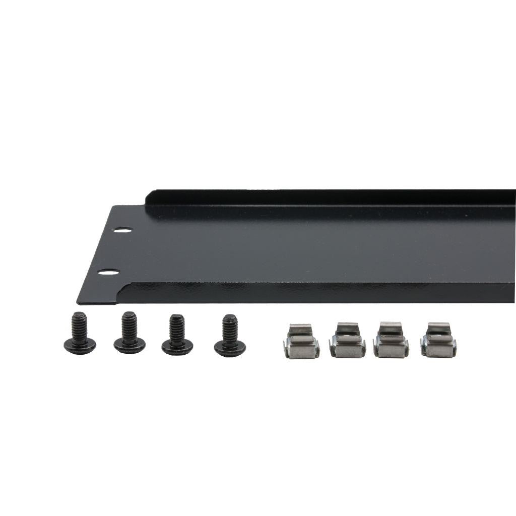 Rockstable 3 HE 19" Abdeckplatte - Regal-Abdeckung - Schwarz - SPCC - Stahl - 3U - Oval - 48,3 cm (19 Zoll)
