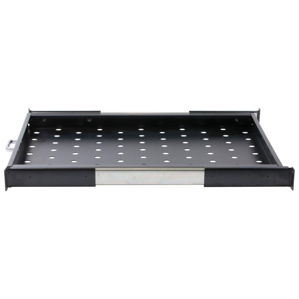 Rockstable 1 HE 19 Zoll Fachboden ausziehbar, perforiert | 565mm tief