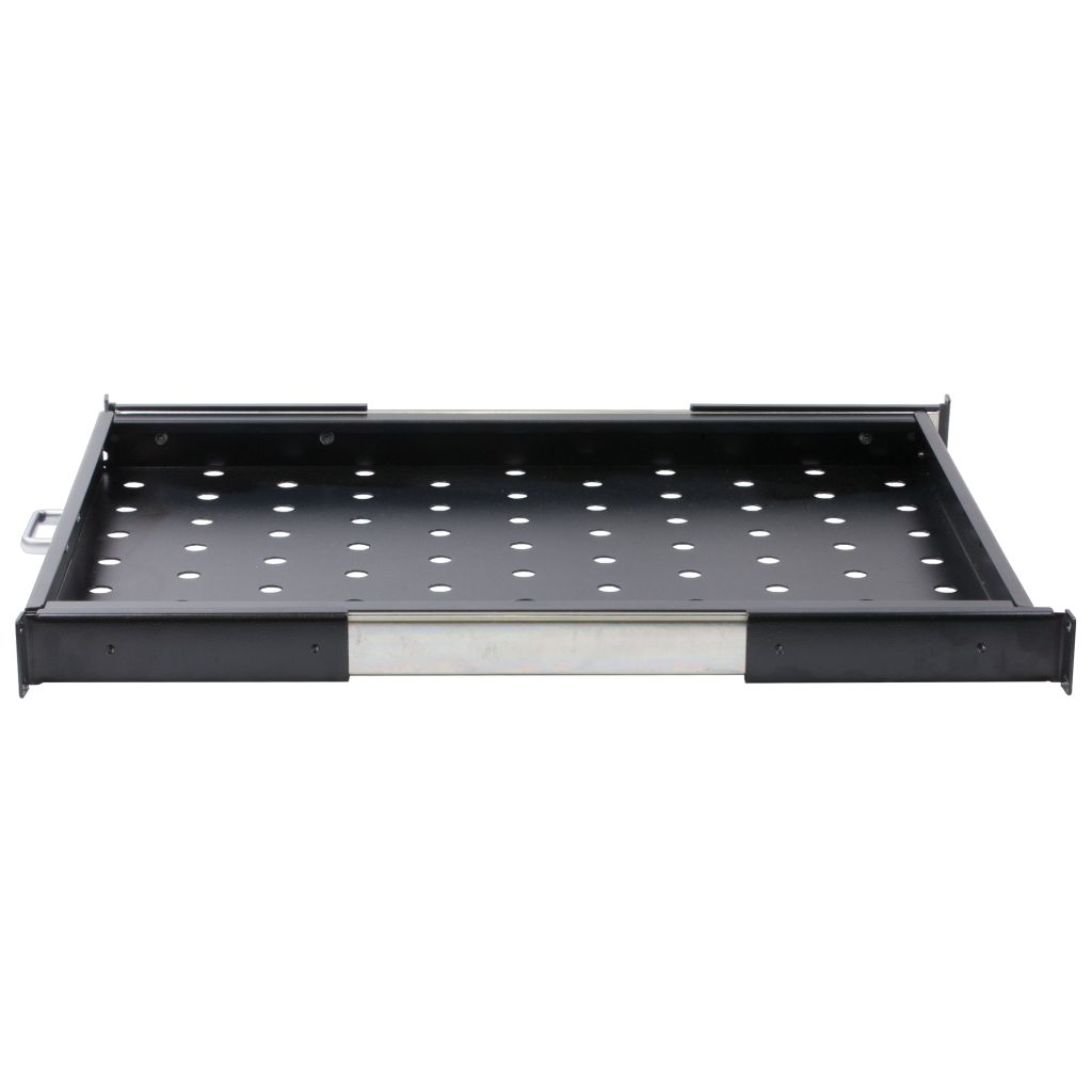 Rockstable 1 HE 19 Zoll Fachboden ausziehbar, perforiert | 565mm tief - RS19-UH68 - 4260714311588
