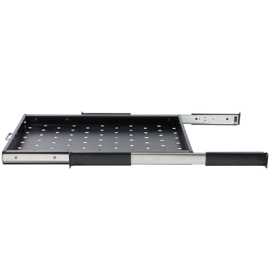 Rockstable 1 HE 19 Zoll Fachboden ausziehbar, perforiert | 565mm tief - RS19-UH68 - 4260714311588