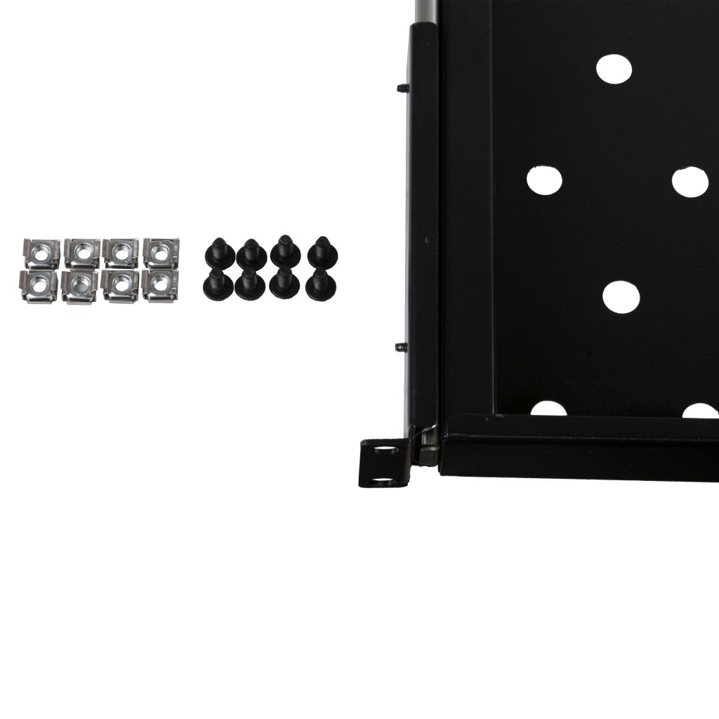 Rockstable 1 HE 19 Zoll Fachboden ausziehbar, perforiert | 740mm tief - RS19-UH69 - 4260714311595