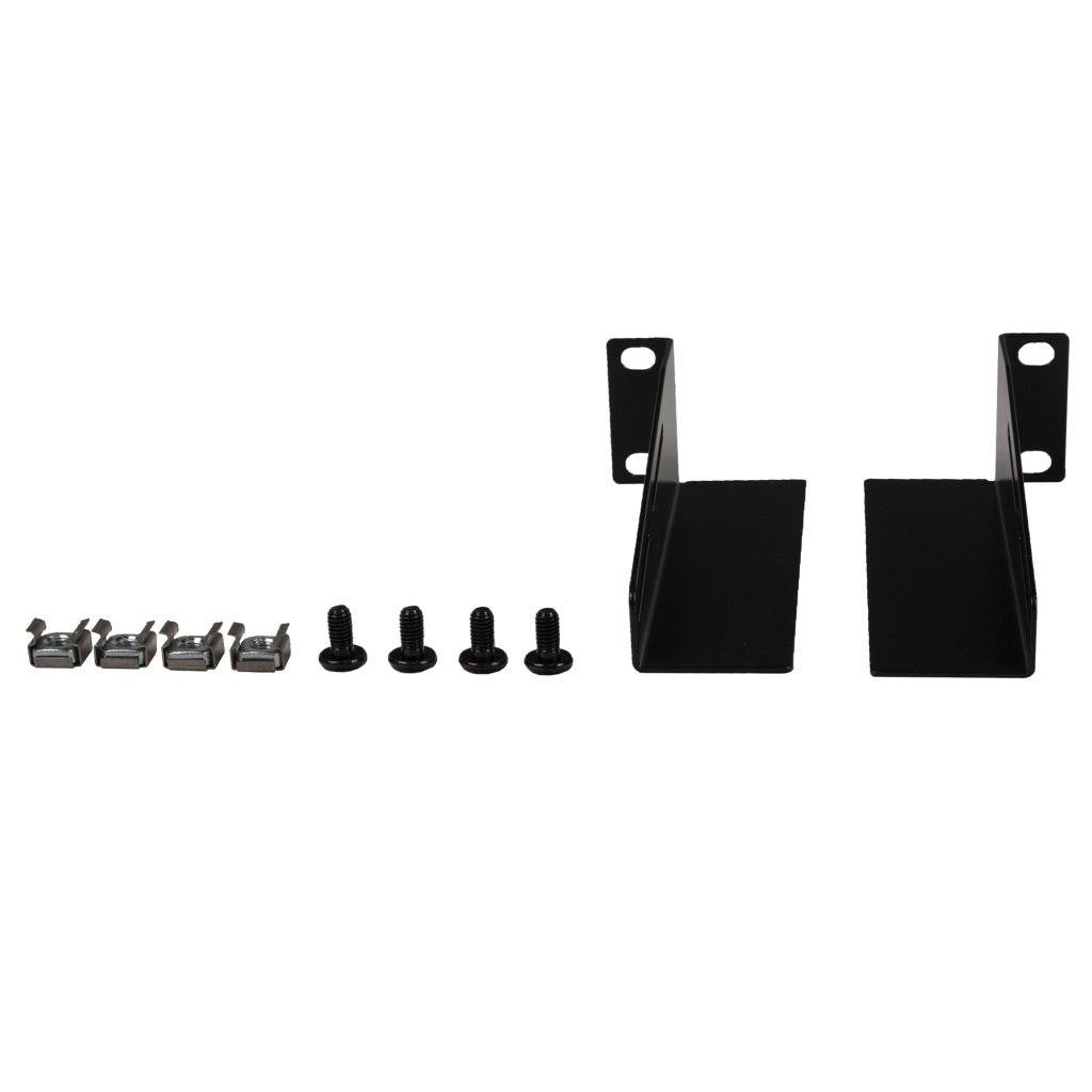 Rockstable 10" L-Trageschienen - Regal-Schienenset - Schwarz - SPCC - Stahl - 1U - Oval - 25,4 cm (10 Zoll)