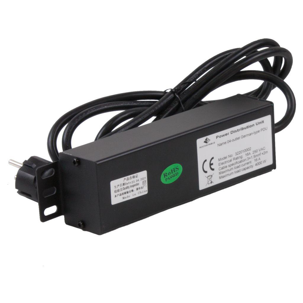 Rockstable 1 HE 10 zoll Steckdosenleiste 4-fach