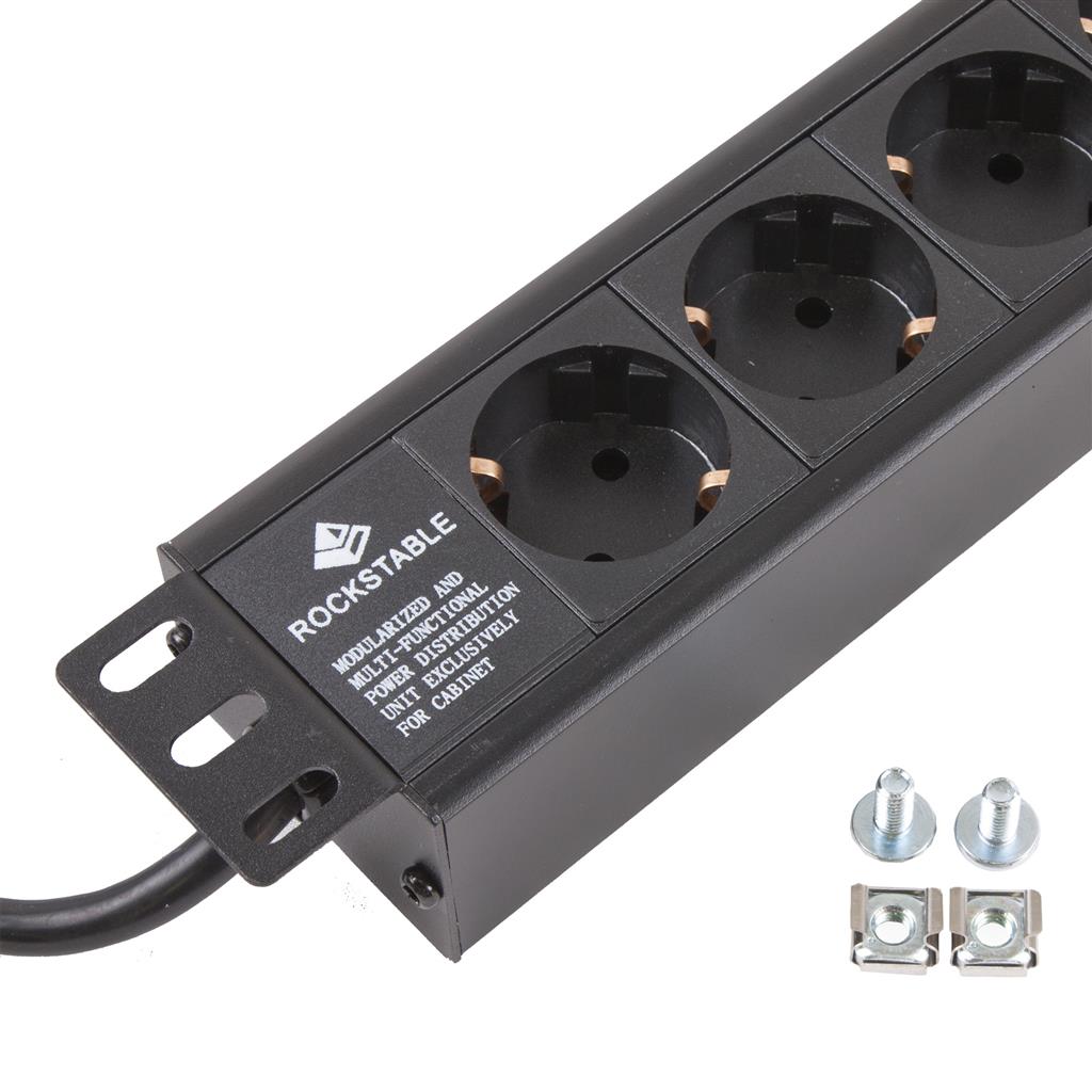 Rockstable 1 HE 10 zoll Steckdosenleiste 4-fach