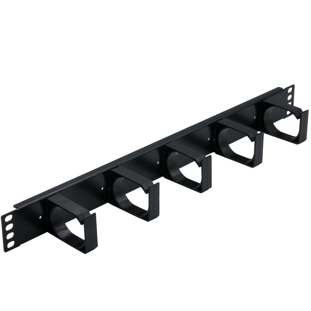 Rockstable 1 HE 19 Zoll Kabelmanagement | 5 Klemmen