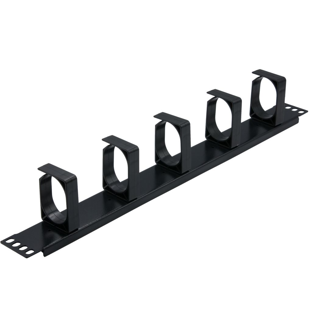 Rockstable 1 HE 19 Zoll Kabelmanagement | 5 Klemmen
