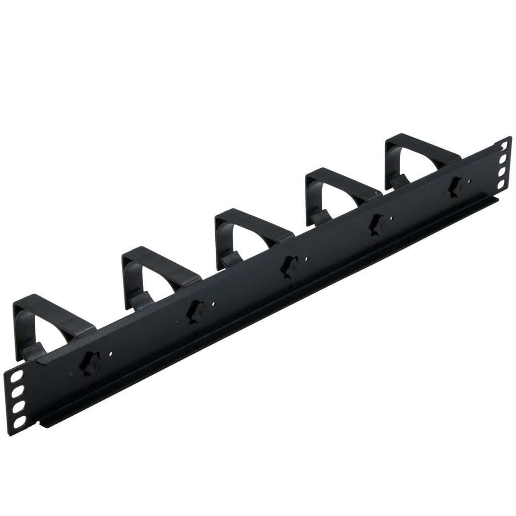 Rockstable 1 HE 19 Zoll Kabelmanagement | 5 Klemmen