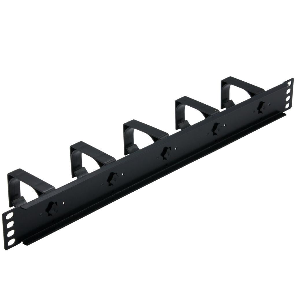 Rockstable 1 HE 19 Zoll Kabelmanagement | 5 Klemmen