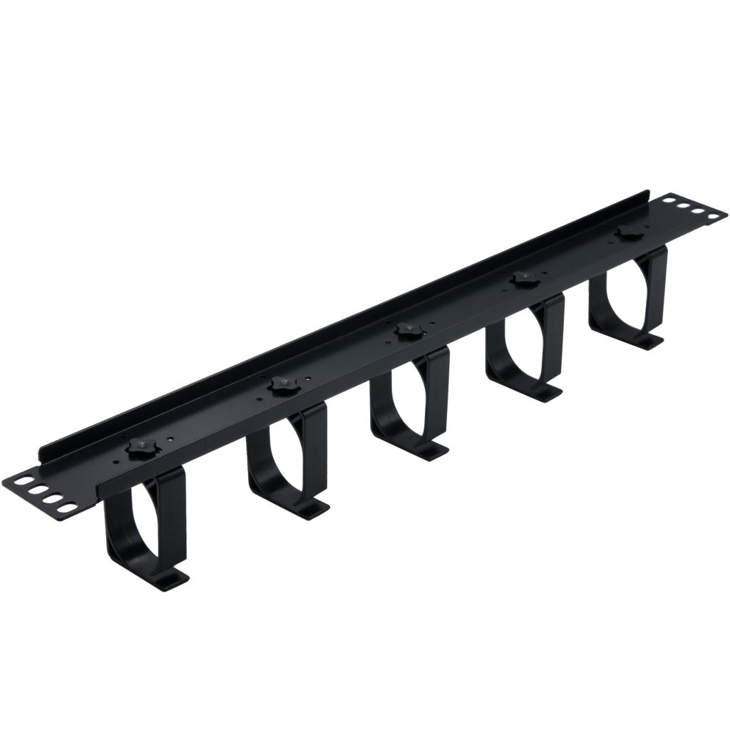 Rockstable 1 HE 19 Zoll Kabelmanagement | 5 Klemmen