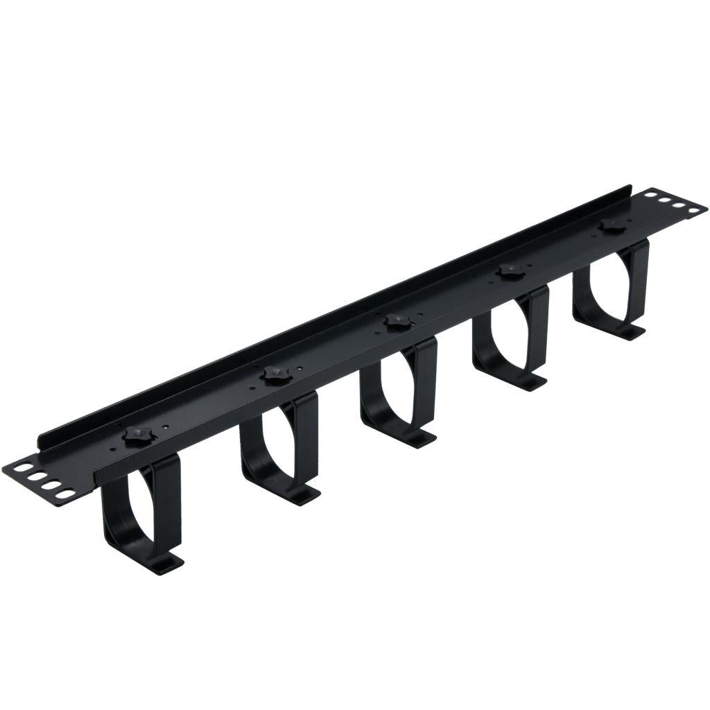 Rockstable 1 HE 19 Zoll Kabelmanagement | 5 Klemmen