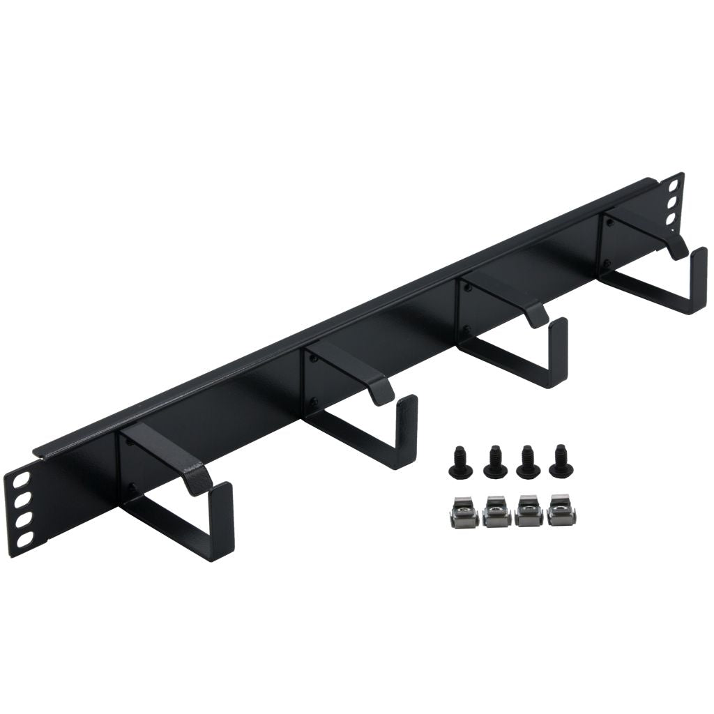 Rockstable 1 HE 19 Zoll Kabelmanagement | 4 Klemmen - RS19-04 - 4260714311731