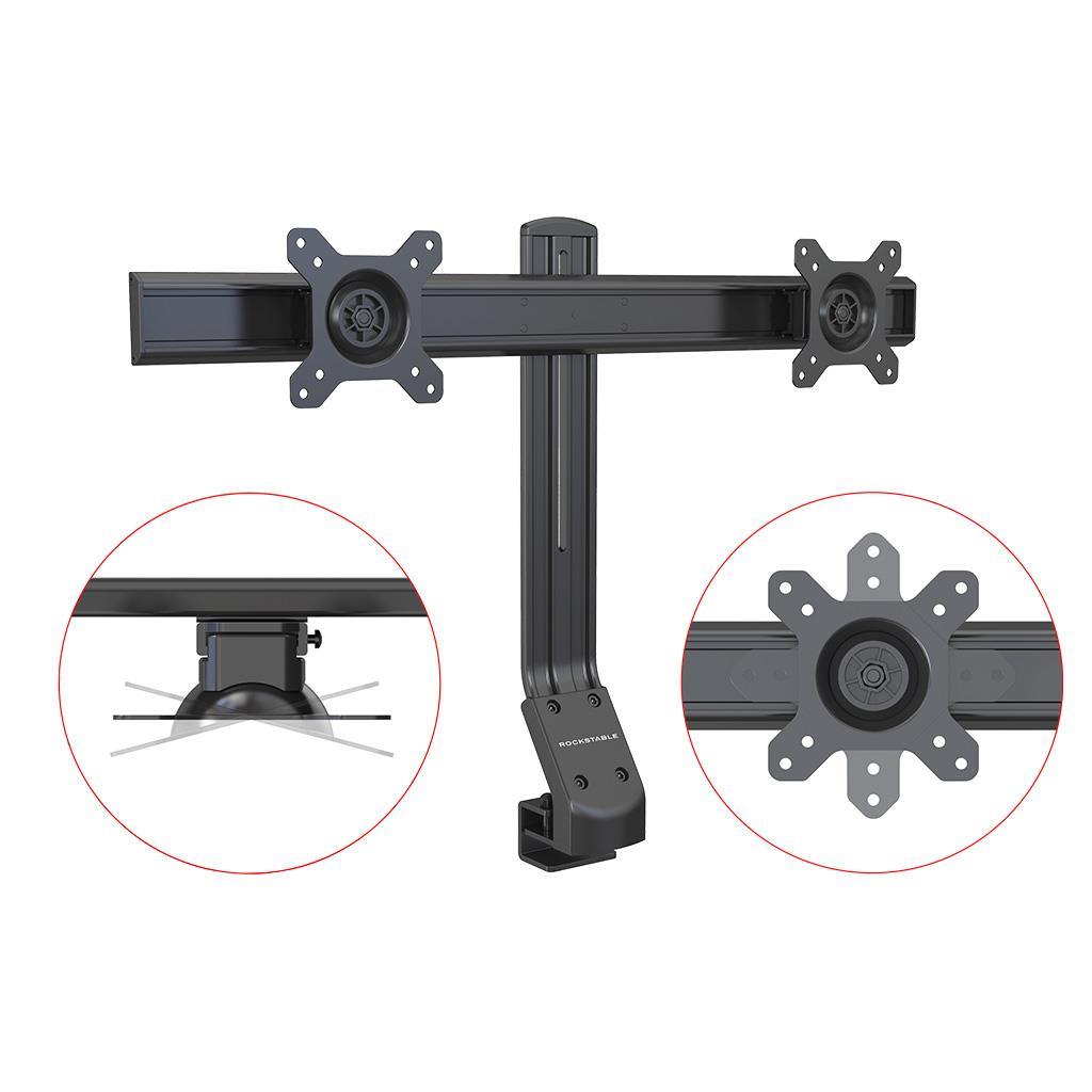 Rockstable Monitorarm | Monitorhalterung Advanced für 13-32 Zoll Flat oder Curved Bildschirme
