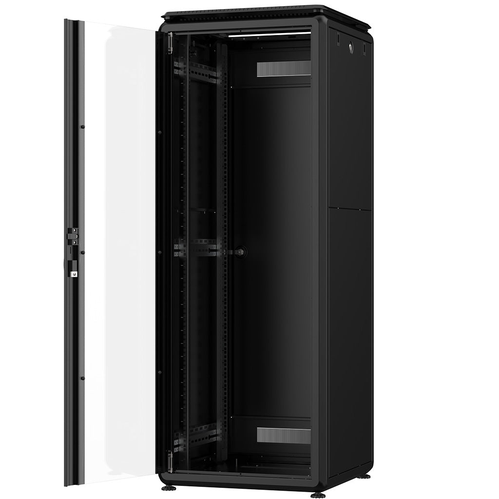 Rockstable 32HE 19 Zoll 600x600x1583mm (BxTxH) Serverschrank | Netzwerkschrank Glastür - Premium Line