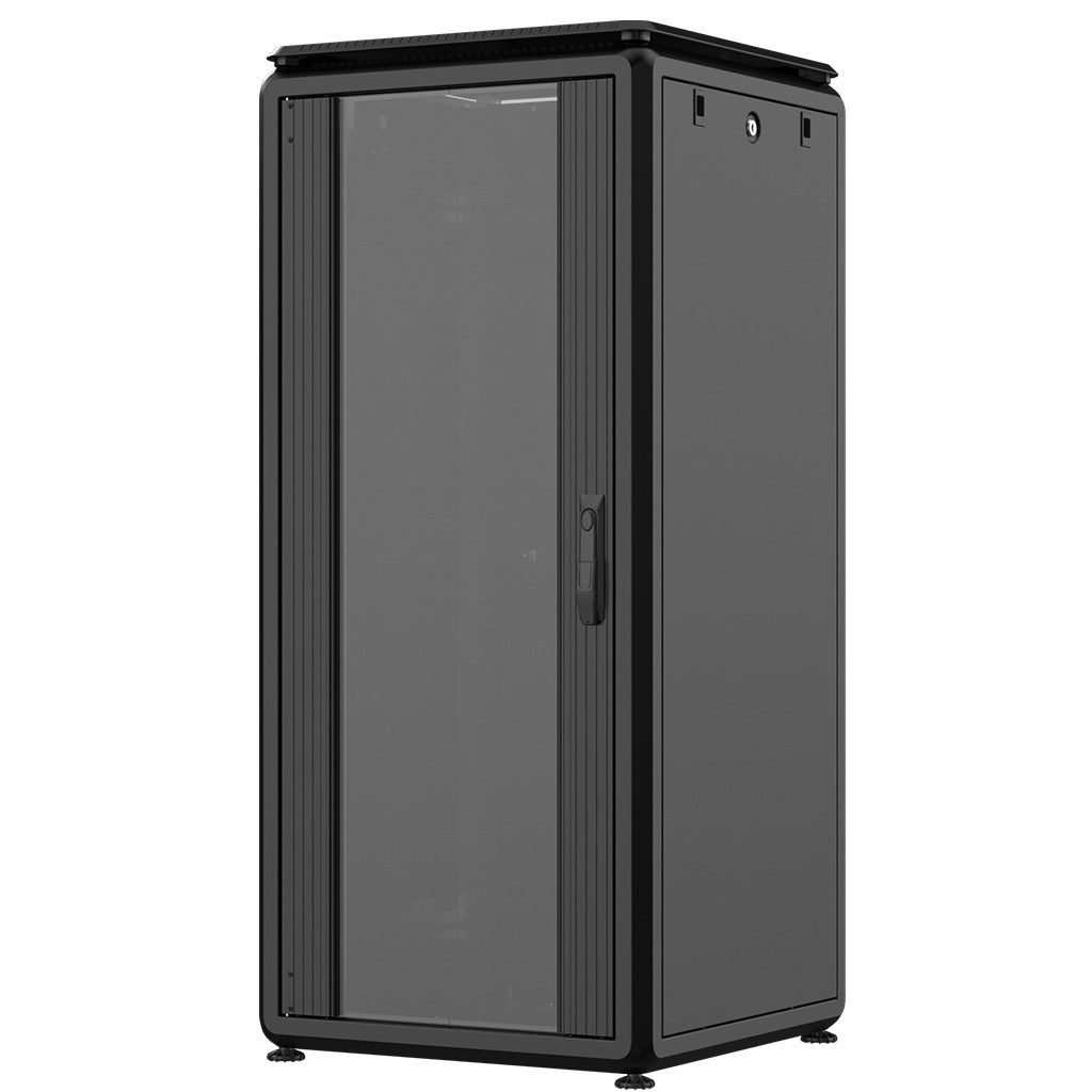 Rockstable 26HE 19 Zoll 600x600x1316mm (BxTxH) Serverschrank | Netzwerkschrank Glastür - Premium Line
