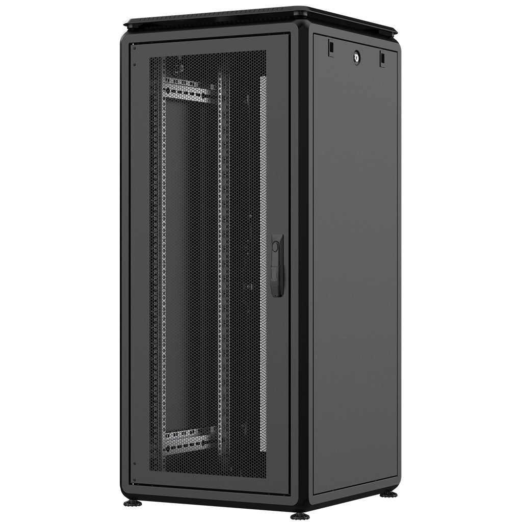 Rockstable 26HE 19 Zoll 600x600x1316mm (BxTxH) Serverschrank | Netzwerkschrank perforierte Tür - Premium Line
