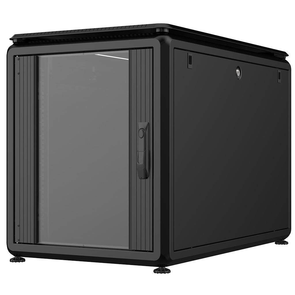 Rockstable 12HE 19 Zoll 600x1000x697mm (BxTxH) Serverschrank | Netzwerkschrank Glastür - Premium Line