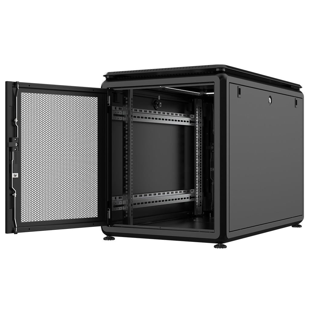 Rockstable 12HE 19 Zoll 600x1000x697mm (BxTxH) Serverschrank | Netzwerkschrank perforierte Tür - Premium Line