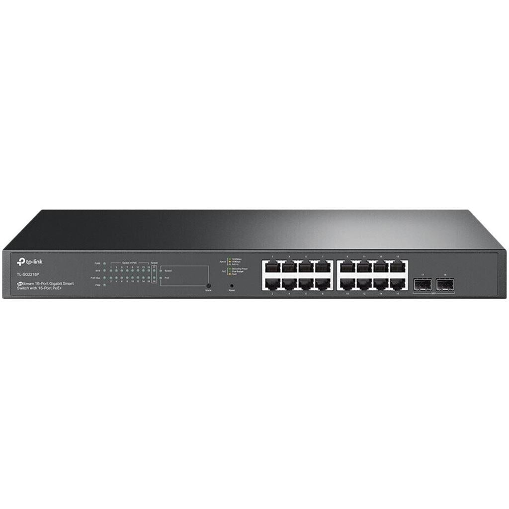 TP-LINK JetStream TL-SG2218P - Managed - L2/L2+ - Gigabit Ethernet (10/100/1000) - Power over Ethernet (PoE) - Rack-Einbau - 1U