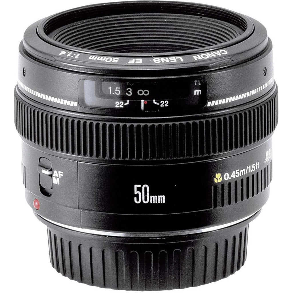 Canon EF 50mm f/1.4 USM lens, normal lens, ultrasonic motor, suitable for APS-C and full-frame cameras.
