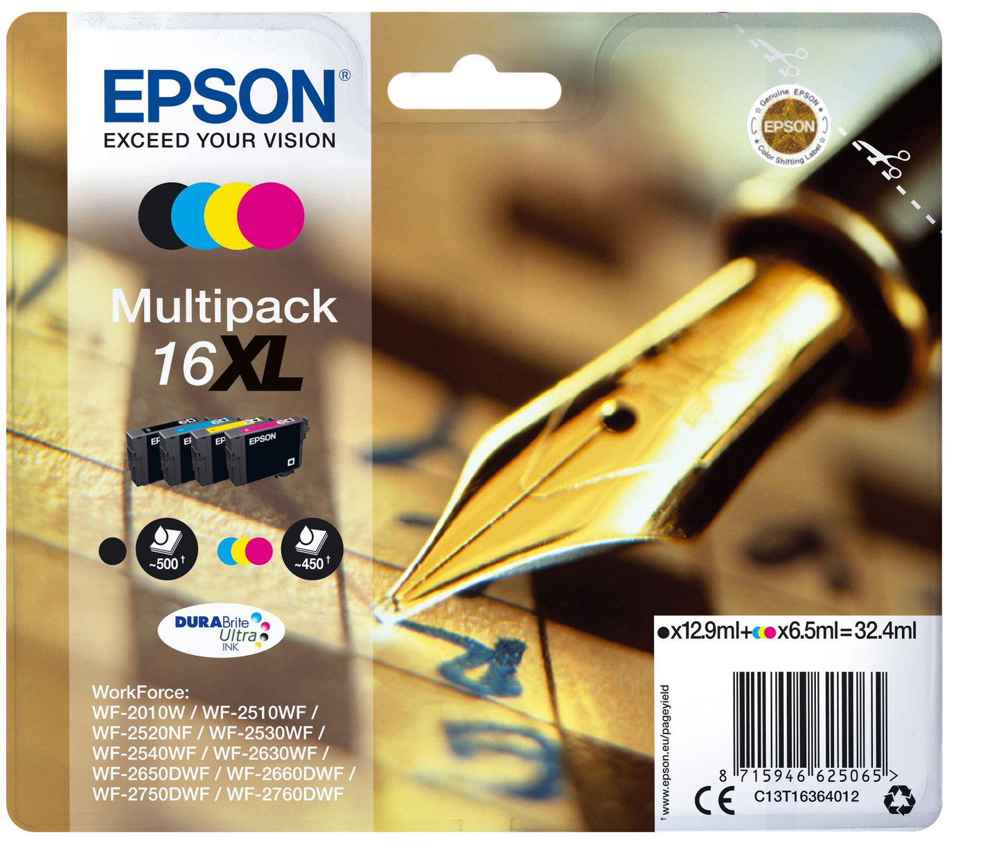 Epson 16XL Multipack - 4er-Pack - XL - Schwarz