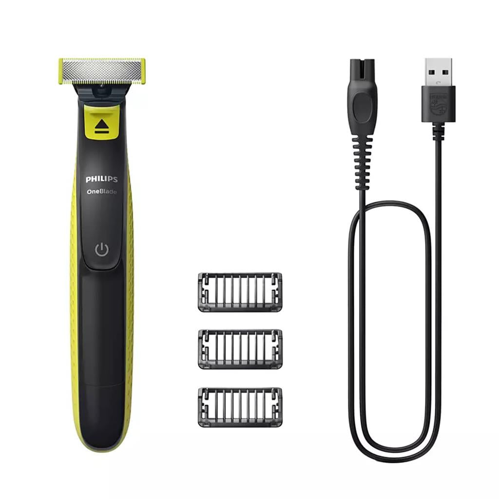 Philips Norelco OneBlade QP2724/10 Herrenrasierapparat Folienschaber Trimmer Grau, Limette