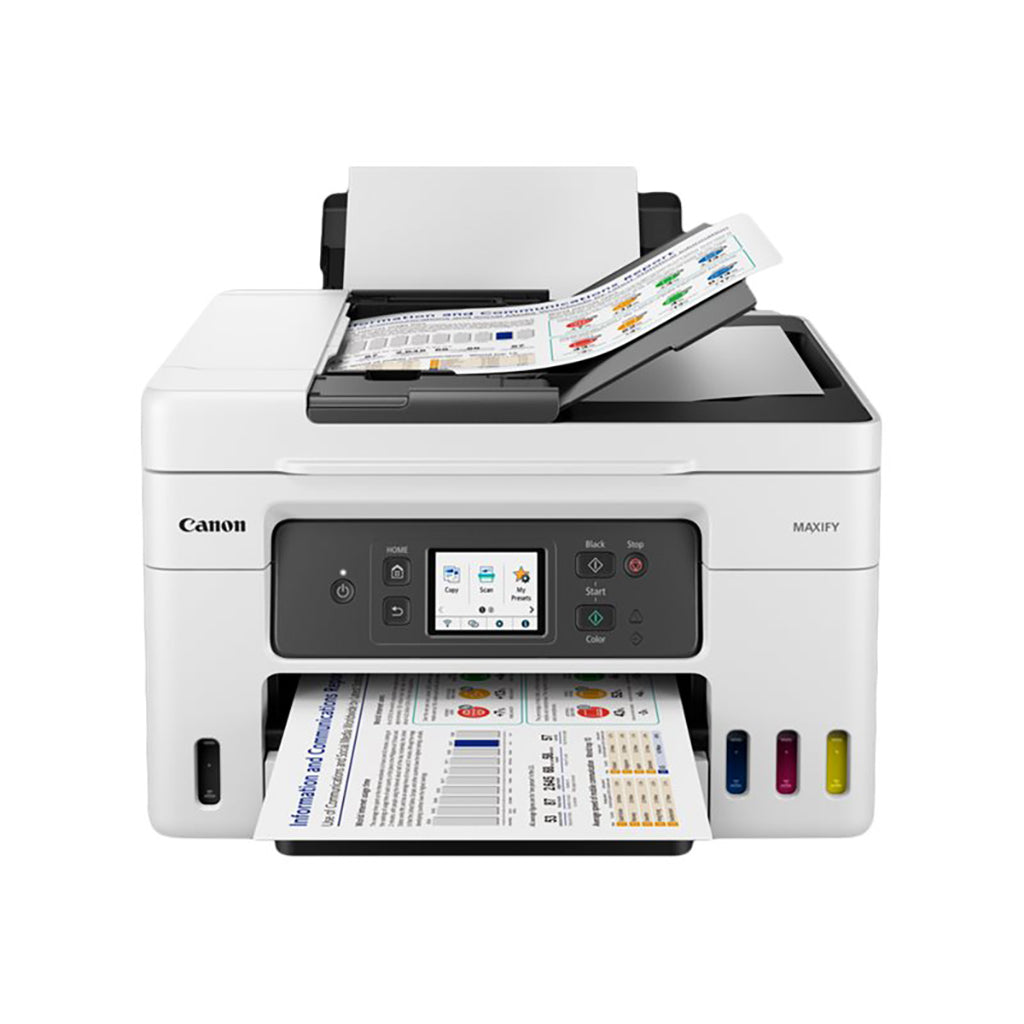 Canon Pixma GX4050 3in1 Tinte multifunction printer with A4 printing capabilities and wireless features.