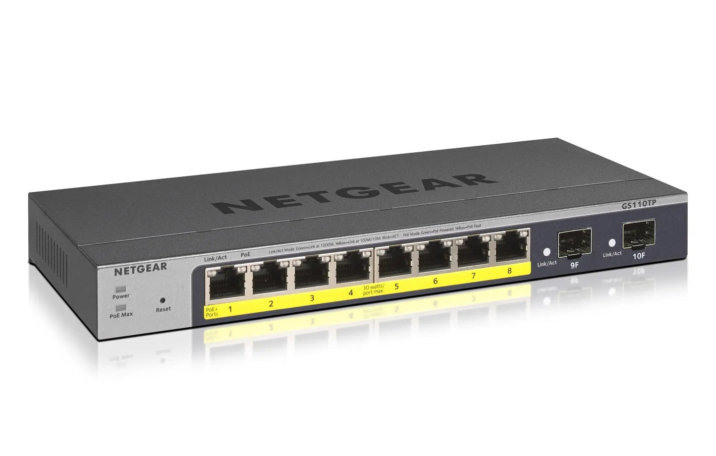 Netgear Smart GS110TPv3 - Switch - Smart - 8 x 10/100/1000 (PoE)