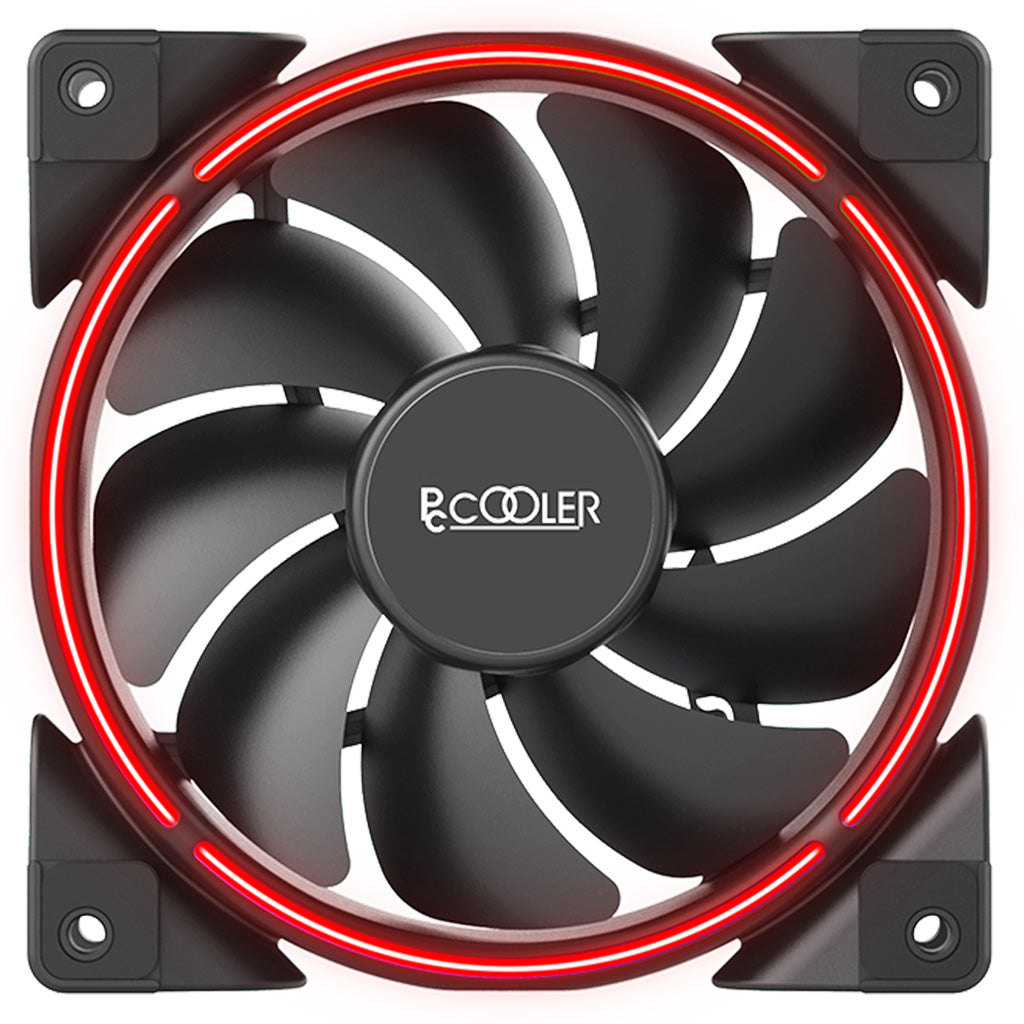 PCCOOLER Lüfter - Bis zu 1800 U/min und 54,5 CFM - verschiedene Farben - CORONA-RED - 6940526104902