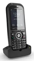 Snom M70 DECT-Mobilteil Spare on charging dock, showcasing its sleek design and user-friendly interface.