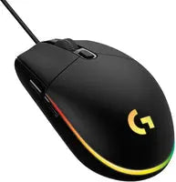 Logitech Gaming Mouse G203 Lightsync - Maus - 8.000 dpi New Open Box side view with RGB lighting