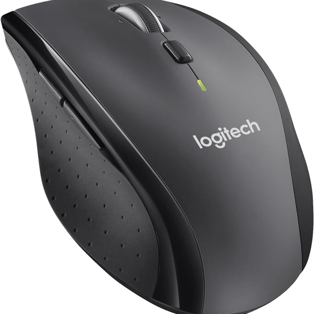 Logitech Maus Marathon M705, kabellose Ergonomie-Maus mit neigbarem Scrollrad und 4-Wege-Scrollfunktionen.