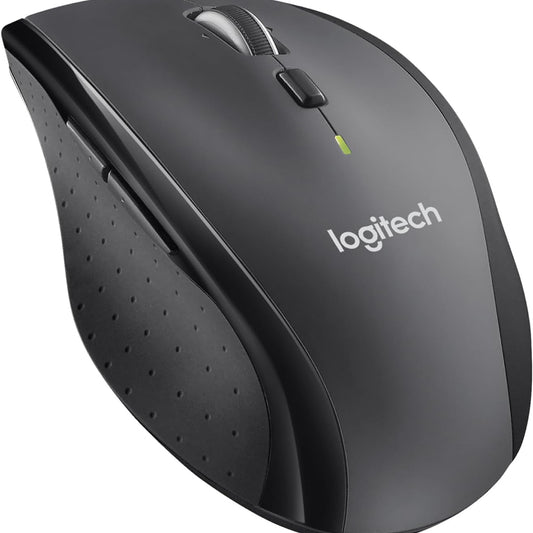 Logitech Maus Marathon M705, kabellose Ergonomie-Maus mit neigbarem Scrollrad und 4-Wege-Scrollfunktionen.