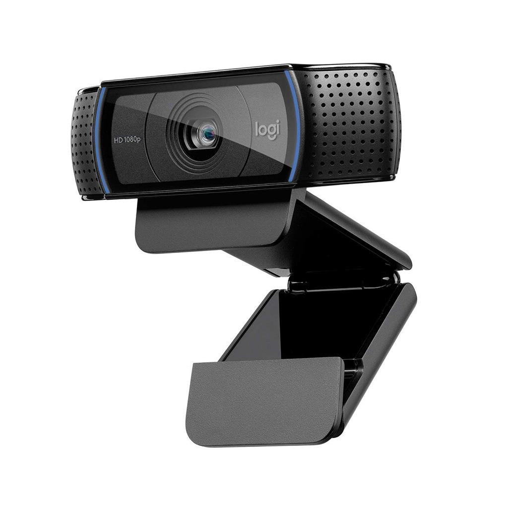 Logitech Webcam C920 HD Pro USB with HD 1080p resolution and adjustable clip.